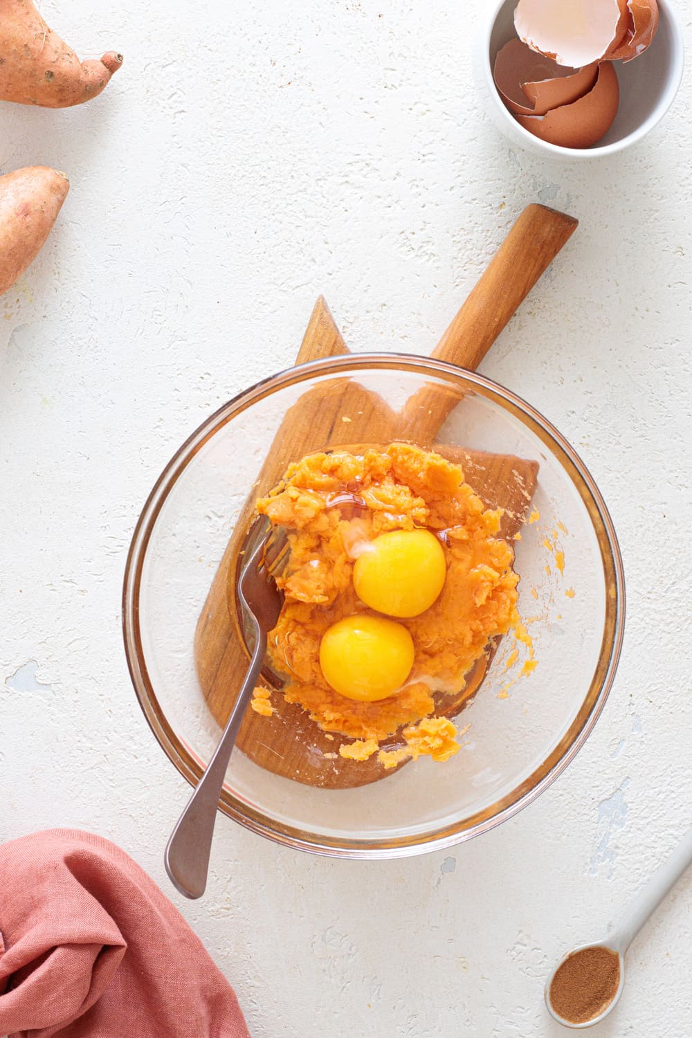 Add two eggs