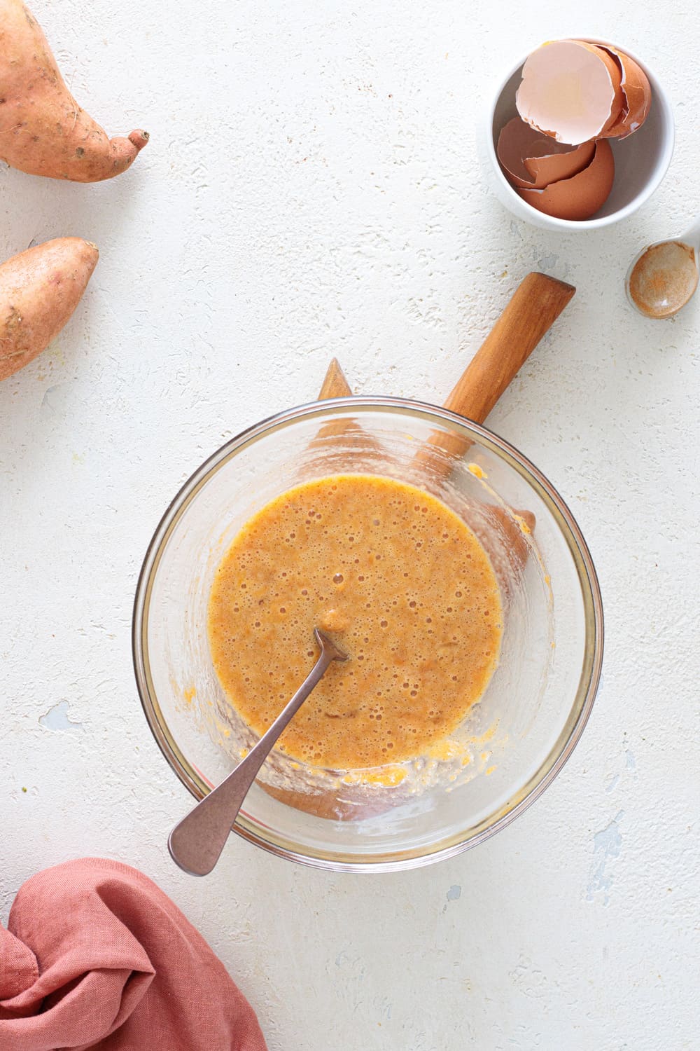 Sweet potato pancakes dough
