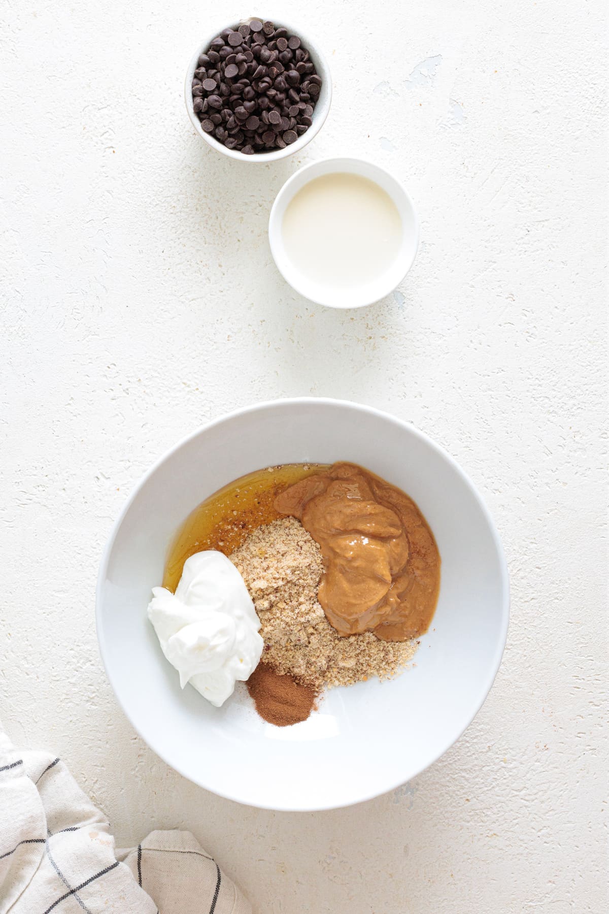 Greek yogurt added to the mixture for texture and protein.
