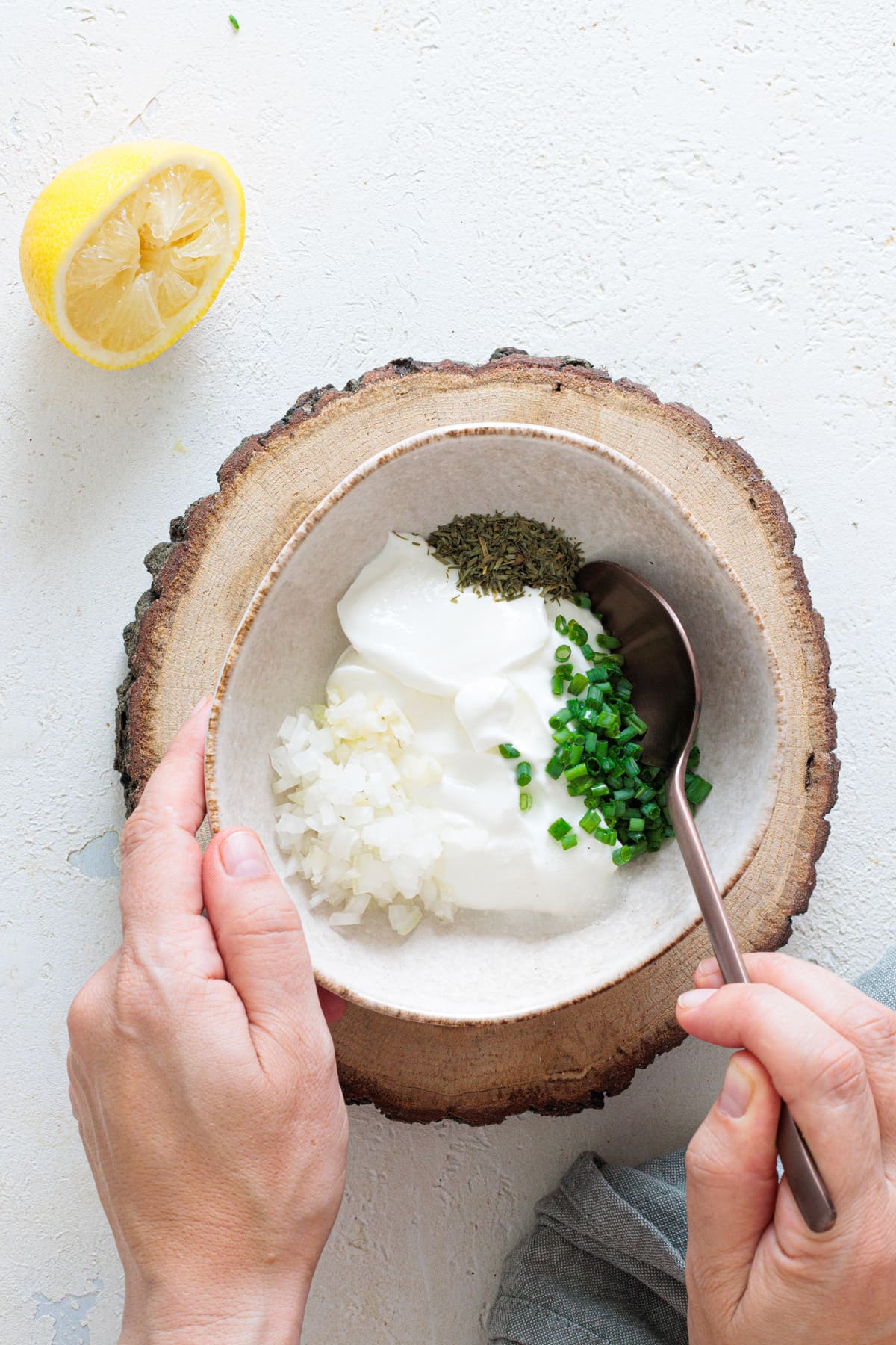 Stir until the mixture is smooth and creamy.
