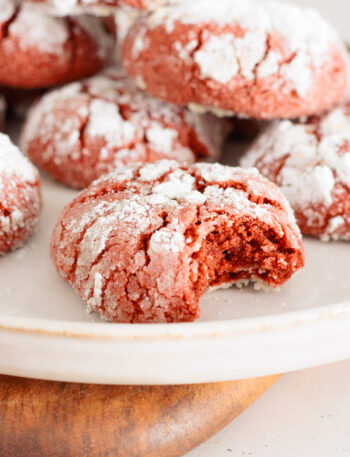 Red Velvet Crinkle Cookies