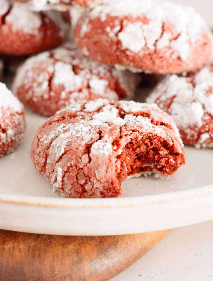 Red Velvet Crinkle Cookies