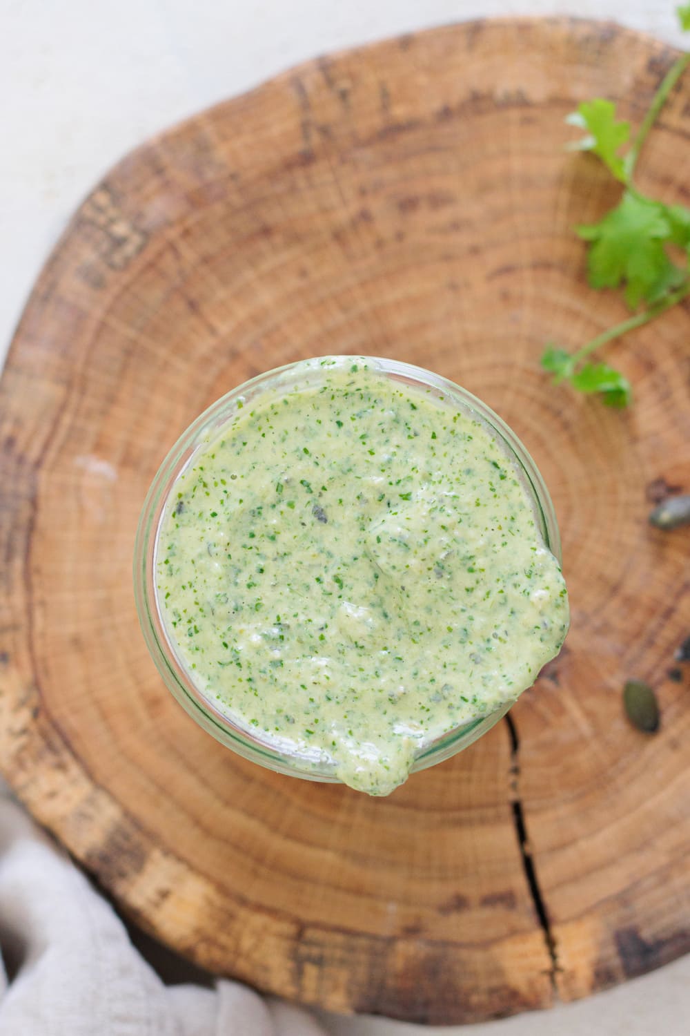 Creamy Cilantro Pumpkin Seed Dressing
