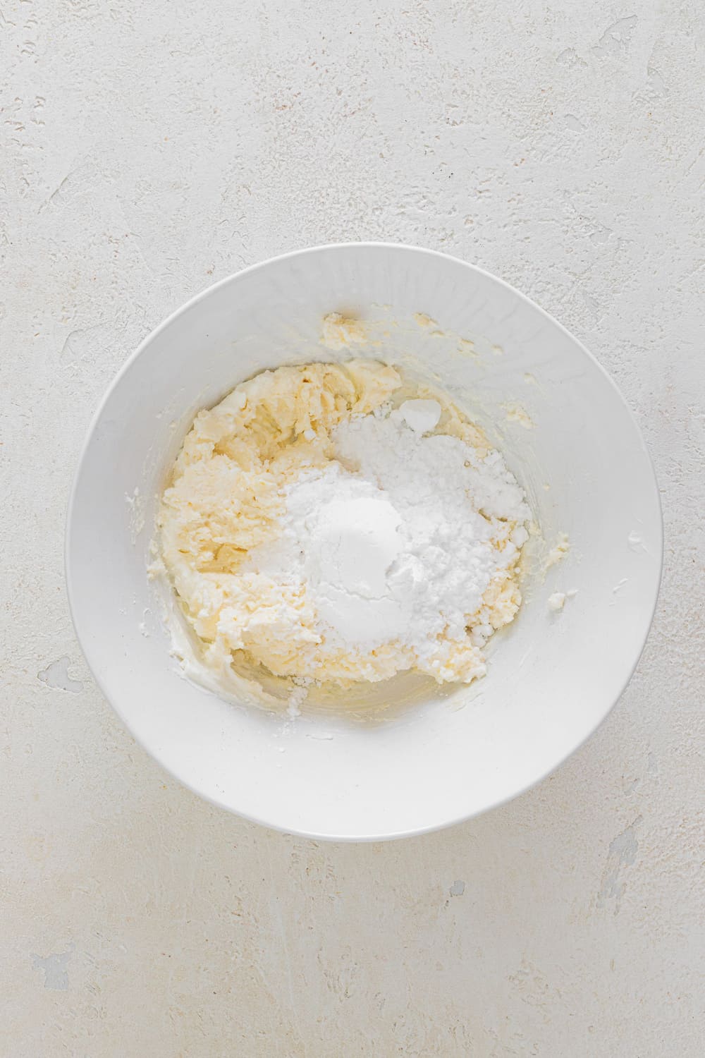 Then add the powdered sugar.