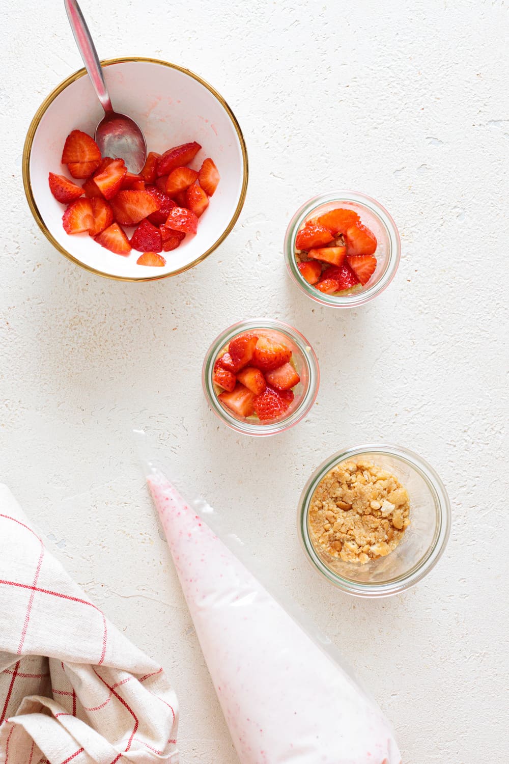 Start layering your dessert.