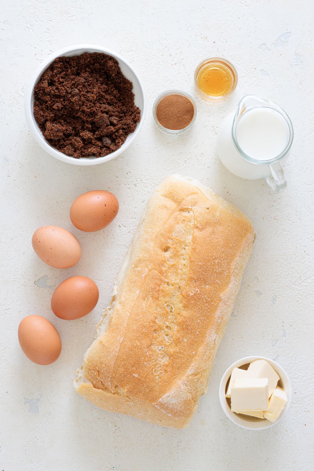Ingredients for My Easy Overnight French Toast Casserole