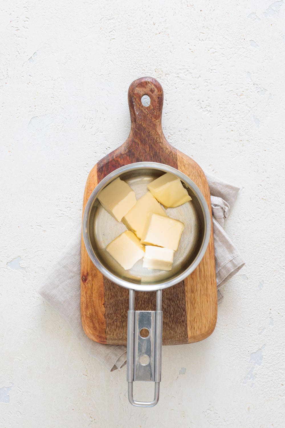 Melt the butter.