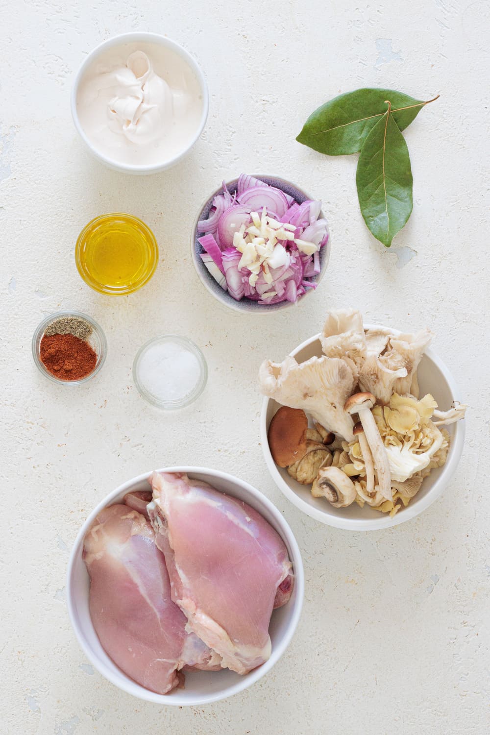 Ingredients for My Keto Chicken Thighs with Mushroom Sauce